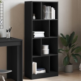 Schwarzes Regal aus Ingenieurholz 57x28,5x141 cm von , Bücherregale und Regale - Ref: Foro24-847997, Preis: 79,99 €, Rabatt: %