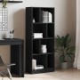 Engineered wood black shelf 57x28.5x141 cm by , Bookcases and shelves - Ref: Foro24-847997, Price: 79,99 €, Discount: %