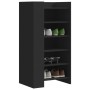 Engineered wood shoe cabinet in black, 52x37.5x100 cm by , Shoe racks and shoe organizers - Ref: Foro24-848445, Price: 90,77 ...