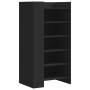 Engineered wood shoe cabinet in black, 52x37.5x100 cm by , Shoe racks and shoe organizers - Ref: Foro24-848445, Price: 90,77 ...