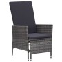 Reclining garden armchair with gray synthetic rattan cushions by vidaXL, Garden chairs - Ref: Foro24-310230, Price: 139,86 €,...