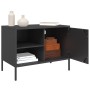 TV stand black steel 68x39x50.5 cm by , TV Furniture - Ref: Foro24-842994, Price: 90,83 €, Discount: %