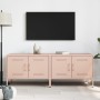 Muebles de TV 2 piezas acero rosa 68x39x50,5 cm de , Muebles TV - Ref: Foro24-842937, Precio: 179,29 €, Descuento: %