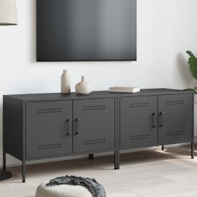 TV-Möbel 2-teilig, Schwarzstahl, 68x39x50,5 cm von , TV-Möbel - Ref: Foro24-842935, Preis: 168,69 €, Rabatt: %