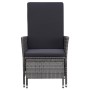 Reclining garden armchair with gray synthetic rattan cushions by vidaXL, Garden chairs - Ref: Foro24-310230, Price: 139,86 €,...