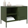 Muebles de TV 2 piezas acero verde oliva 68x39x50,5 cm de , Muebles TV - Ref: Foro24-843003, Precio: 173,89 €, Descuento: %