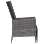 Reclining garden armchair with gray synthetic rattan cushions by vidaXL, Garden chairs - Ref: Foro24-310230, Price: 139,86 €,...