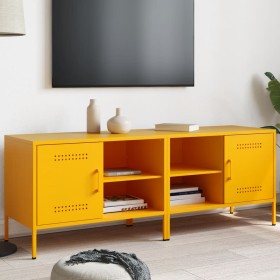 Muebles para TV 2 piezas acero amarillo mostaza 68x39x50,5 cm de , Muebles TV - Ref: Foro24-843001, Precio: 230,99 €, Descuen...