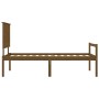 Single bed frame with honey brown wooden headboard by vidaXL, Beds and slatted bases - Ref: Foro24-3195449, Price: 129,99 €, ...