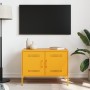 Mueble de TV de acero amarillo mostaza 68x39x50,5 cm de , Muebles TV - Ref: Foro24-842940, Precio: 113,36 €, Descuento: %