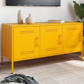 Mustard yellow steel TV stand 100.5x39x50.5 cm by , TV Furniture - Ref: Foro24-842949, Price: 124,97 €, Discount: %