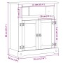 Armario de baño Corona madera maciza de pino 70x33x80 cm de , Muebles de baño - Ref: Foro24-4013405, Precio: 107,48 €, Descue...