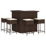 5-piece garden bar set with brown PE rattan cushions by , Garden sets - Ref: Foro24-3261501, Price: 369,93 €, Discount: %