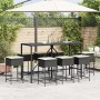 9-piece garden bar set with black PE rattan cushions by , Garden sets - Ref: Foro24-3261473, Price: 474,34 €, Discount: %