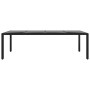 Garden table tempered glass black synthetic rattan 250x100x75 cm by vidaXL, Garden tables - Ref: Foro24-310592, Price: 241,71...