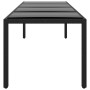 Mesa jardín vidrio templado ratán sintético negro 250x100x75 cm de vidaXL, Mesas de jardín - Ref: Foro24-310592, Precio: 241,...