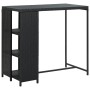 3-piece garden bar set with black PE rattan cushions by , Garden sets - Ref: Foro24-3261492, Price: 216,92 €, Discount: %