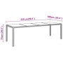 Garden table tempered glass black synthetic rattan 250x100x75 cm by vidaXL, Garden tables - Ref: Foro24-310592, Price: 241,71...