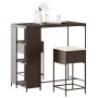 3-piece garden bar set with brown PE rattan cushions by , Garden sets - Ref: Foro24-3261490, Price: 222,99 €, Discount: %