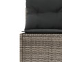 Semicircular garden sofa with table and gray PE rattan cushions by , Outdoor sofas - Ref: Foro24-3318527, Price: 457,05 €, Di...