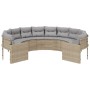 Runder Gartensofa mit beigen Kissen aus synthetischem Rattan. von , Outdoor-Sofas - Ref: Foro24-3318533, Preis: 624,99 €, Rab...