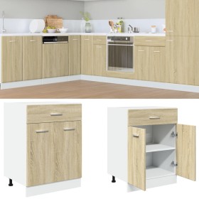 Mueble bajo cocina con cajón madera roble Sonoma 60x46x81,5 cm de , Armarios de cocina - Ref: Foro24-849614, Precio: 72,96 €,...