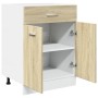 Küchenunterschrank mit Schublade aus Eichenholz Sonoma 60x46x81,5 cm von , Küchenschränke - Ref: Foro24-849614, Preis: 77,72 ...