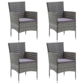 Garden dining chairs 4 units gray synthetic rattan by vidaXL, Garden chairs - Ref: Foro24-310563, Price: 272,23 €, Discount: %