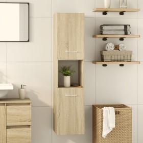 Engineered wood bathroom cabinet in Sonoma oak, 30x30x130 cm. by , bathroom vanities - Ref: Foro24-849635, Price: 63,78 €, Di...