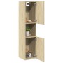 Armario de baño madera ingeniería roble Sonoma 30x30x130 cm de , Tocadores de baño - Ref: Foro24-849635, Precio: 63,78 €, Des...