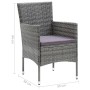 Garden dining chairs 4 units gray synthetic rattan by vidaXL, Garden chairs - Ref: Foro24-310563, Price: 271,96 €, Discount: %