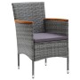 Garden dining chairs 4 units gray synthetic rattan by vidaXL, Garden chairs - Ref: Foro24-310567, Price: 248,92 €, Discount: %