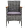 Garden dining chairs 4 units gray synthetic rattan by vidaXL, Garden chairs - Ref: Foro24-310567, Price: 248,92 €, Discount: %