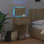 Wall-mounted bedside table with LED lights Sonoma oak by , Nightstands - Ref: Foro24-848161, Price: 68,79 €, Discount: %