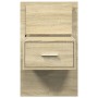 Wall-mounted bedside table with LED lights Sonoma oak by , Nightstands - Ref: Foro24-848161, Price: 68,79 €, Discount: %