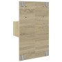 Mesita de noche de pared con luces LED roble Sonoma de , Mesitas de noche - Ref: Foro24-848161, Precio: 68,79 €, Descuento: %