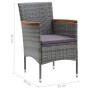 Garden dining chairs 4 units gray synthetic rattan by vidaXL, Garden chairs - Ref: Foro24-310567, Price: 248,92 €, Discount: %