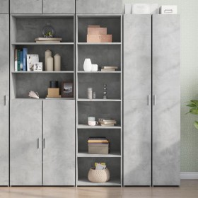 Aparador alto madera de ingeniería gris 50x41x185 cm de , Aparadores - Ref: Foro24-3281683, Precio: 124,99 €, Descuento: %