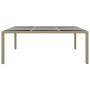 Mesa jardín vidrio templado ratán sintético beige 200x150x75 cm de vidaXL, Mesas de jardín - Ref: Foro24-310588, Precio: 232,...