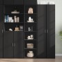 Tall black engineered wood sideboard 45x41x185 cm by , Sideboards - Ref: Foro24-3281674, Price: 121,01 €, Discount: %