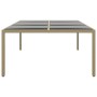 Mesa jardín vidrio templado ratán sintético beige 200x150x75 cm de vidaXL, Mesas de jardín - Ref: Foro24-310588, Precio: 232,...