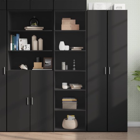 Aparador alto madera de ingeniería negro 50x41x185 cm de , Aparadores - Ref: Foro24-3281681, Precio: 130,99 €, Descuento: %