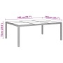 Garden table with tempered glass top and beige synthetic rattan, measuring 200x150x75 cm. by vidaXL, Garden tables - Ref: For...