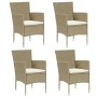 Garden chairs 4 units beige synthetic rattan by vidaXL, Garden chairs - Ref: Foro24-310564, Price: 239,51 €, Discount: %