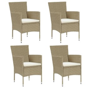 Garden chairs 4 units beige synthetic rattan by vidaXL, Garden chairs - Ref: Foro24-310564, Price: 239,80 €, Discount: %