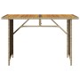 Garden table with beige PE rattan wood surface 110x68x70 cm by , Garden tables - Ref: Foro24-366357, Price: 99,56 €, Discount: %