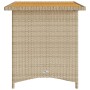 Garden table with beige PE rattan wood surface 110x68x70 cm by , Garden tables - Ref: Foro24-366357, Price: 99,56 €, Discount: %