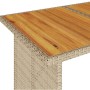 Garden table with beige PE rattan wood surface 110x68x70 cm by , Garden tables - Ref: Foro24-366357, Price: 99,56 €, Discount: %