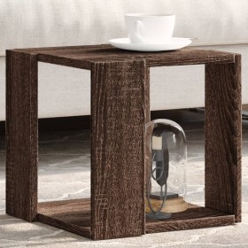 Engineered wood brown oak coffee table 32x32x30 cm by , Coffee table - Ref: Foro24-848149, Price: 27,65 €, Discount: %