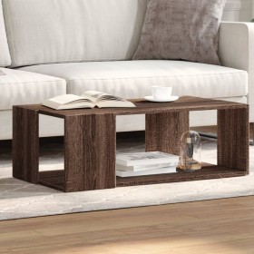 Engineered wood brown oak coffee table 89.5x48x30 cm by , Coffee table - Ref: Foro24-848156, Price: 55,36 €, Discount: %